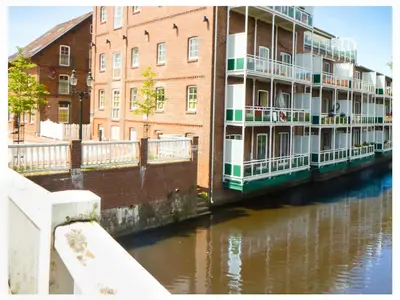 Blick auf einen Fluss in der Nähe der Ferienwohnung