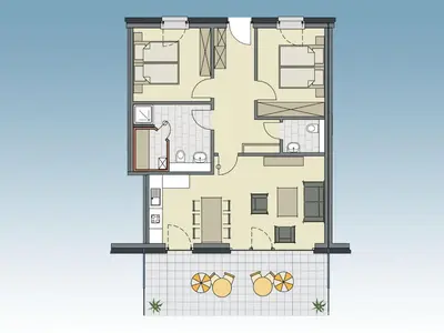 Grundriss der Unterkunft 5 Sterne Penthouse DeichSuite