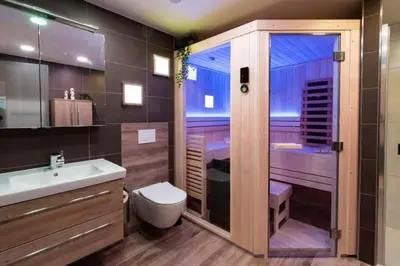 Ein Badezimmer in der Unterkunft 5 Sterne Penthouse DeichSuite