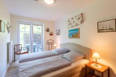 Ein Bett oder Betten in einem Zimmer der Unterkunft Elbstrom Wohnung 8