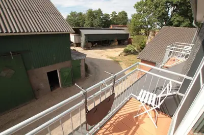 Ein Balkon oder eine Terrasse in der Unterkunft Hof Schult