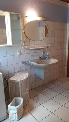 Ein Badezimmer in der Unterkunft Ferienhaus auf dem Hof
