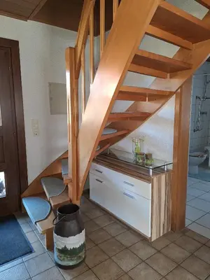 Ein Bett oder Betten in einem Zimmer der Unterkunft Ferienhaus auf dem Hof