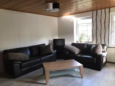 Ein Sitzbereich in der Unterkunft Ferienhaus auf dem Hof