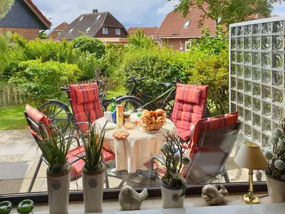 Ein Sitzbereich in der Unterkunft Ferienhaus 