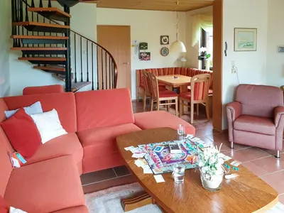 Ein Sitzbereich in der Unterkunft Ferienhaus 
