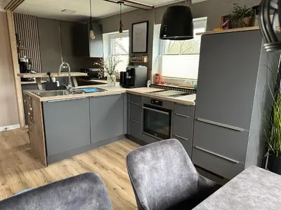 Küche/Küchenzeile in der Unterkunft Ferienwohnung Herrlichkeit