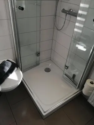 Ein Badezimmer in der Unterkunft Steinmarner Bude 2