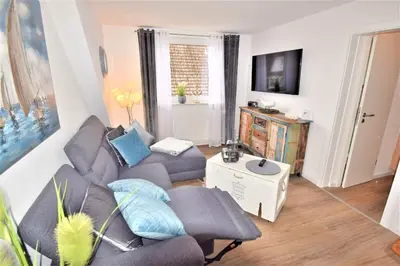TV/Unterhaltungsangebot in der Unterkunft Haus Schatz am Meer Appartement 11 Schatzinsel