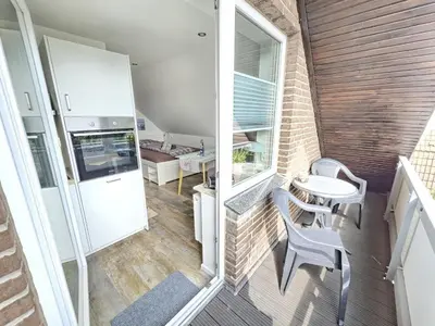 Küche/Küchenzeile in der Unterkunft Appartementhaus Kogge Wohnung 9