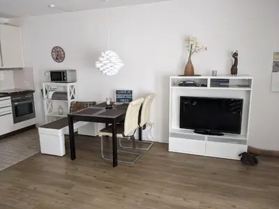 Küche/Küchenzeile in der Unterkunft Ferienwohnung Wattfinca