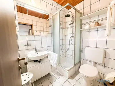 Ein Badezimmer in der Unterkunft Ferienhaus am Ringwall 8