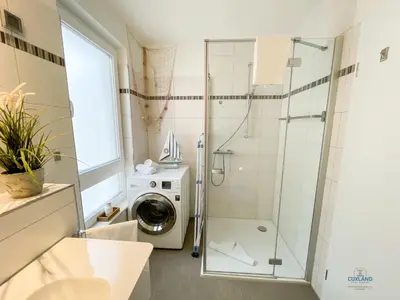 Ein Badezimmer in der Unterkunft Haus Windjammer Duhnen Wohnung 15