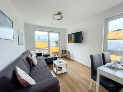 TV/Unterhaltungsangebot in der Unterkunft Haus Windjammer Duhnen Wohnung 15