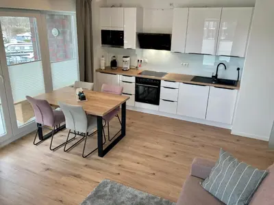 Küche/Küchenzeile in der Unterkunft Ferienwohnung Hohe Lith