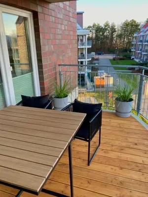 Ein Balkon oder eine Terrasse in der Unterkunft Ferienwohnung Hohe Lith