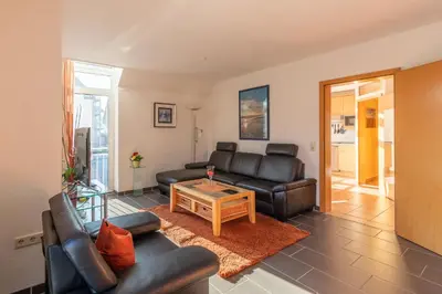 Ein Sitzbereich in der Unterkunft Haus Seewind Wohnung 4