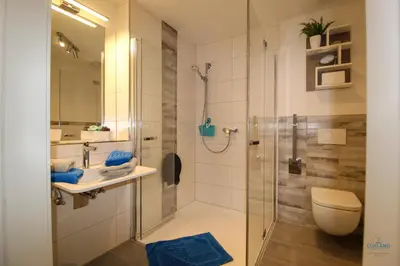 Ein Badezimmer in der Unterkunft Residenz Mühlentrift Wohnung 10