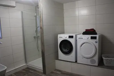 Ein Badezimmer in der Unterkunft Ferienhaus Buchenblick