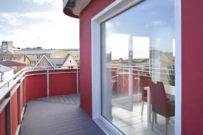 Ein Balkon oder eine Terrasse in der Unterkunft Sea Captain - Ferienwohnungen