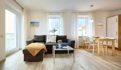 Ein Sitzbereich in der Unterkunft Villa Sonnenschein