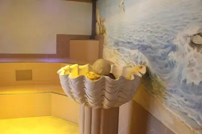 Ein Badezimmer in der Unterkunft Hotel Strandperle