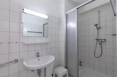 Ein Badezimmer in der Unterkunft Knechtsand 412