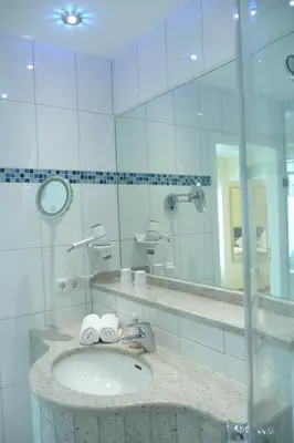 Ein Badezimmer in der Unterkunft Seehotel Neue Liebe