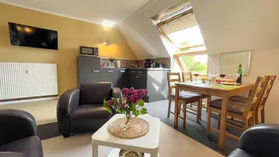 Küche/Küchenzeile in der Unterkunft Moderne Ferienwohnung für 4 Personen in Duhnen