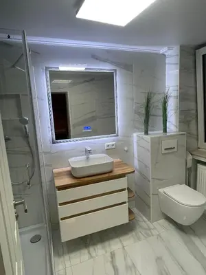 Ein Badezimmer in der Unterkunft Studio-Apartment Nr. 59 im strandnahen Haus Frauenpreiss