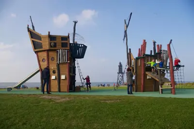 Ein Kinderspielbereich in der Unterkunft de Bülk