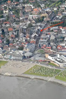 Ein allgemeiner Blick auf Büsum oder ein Stadtblick von der Ferienwohnung aus