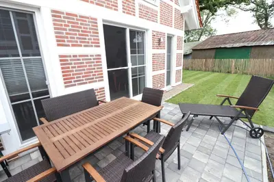 Ein Patio oder anderer Außenbereich in der Unterkunft Ferienhaus im Angerdorf