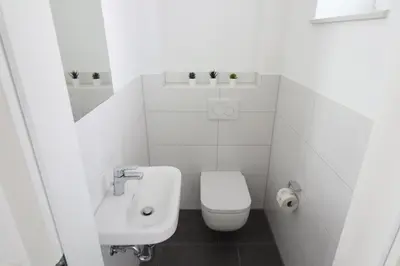 Ein Badezimmer in der Unterkunft Ferienhaus im Angerdorf