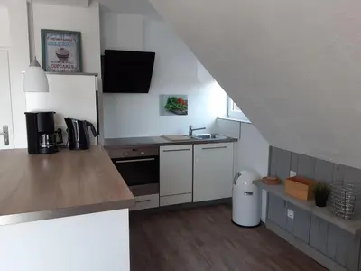 Küche/Küchenzeile in der Unterkunft dat geele hus 2