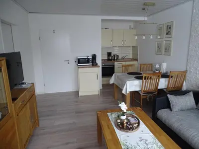 Küche/Küchenzeile in der Unterkunft Ferienwohnung Meerleben