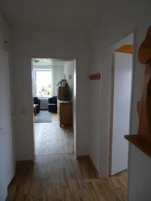 Ein Sitzbereich in der Unterkunft Ferienwohnung Meerleben