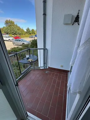 Ein Balkon oder eine Terrasse in der Unterkunft Knechtsand 402