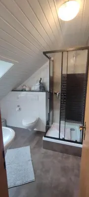 Ein Badezimmer in der Unterkunft Ferienwohnung 2 - Leopold