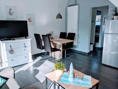Küche/Küchenzeile in der Unterkunft Dat lütte Strandhuus