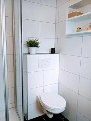 Ein Badezimmer in der Unterkunft Dat lütte Strandhuus