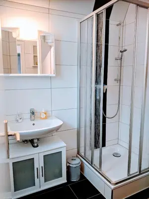 Ein Badezimmer in der Unterkunft Dat lütte Strandhuus