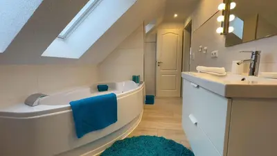 Ein Badezimmer in der Unterkunft Wattn Traum 2