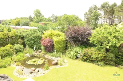 Ein Garten an der Unterkunft Refugium Storchenwiese Wohnung 1
