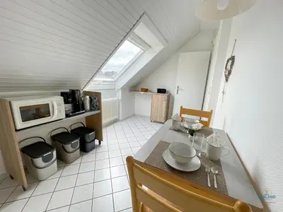 Küche/Küchenzeile in der Unterkunft Refugium Storchenwiese Wohnung 1