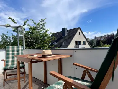 Ein Balkon oder eine Terrasse in der Unterkunft Seequartier 5