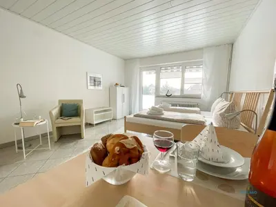 Ein Sitzbereich in der Unterkunft Strandappartement 15 Haus Kehrwieder