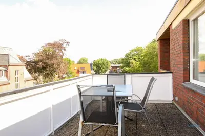 Ein Balkon oder eine Terrasse in der Unterkunft Ferienwohnung 34 Heinrich-Grube-Weg