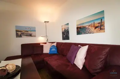 Ein Sitzbereich in der Unterkunft Ferienwohnung 34 Heinrich-Grube-Weg