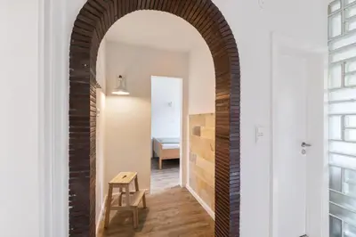 Ein Bett oder Betten in einem Zimmer der Unterkunft Gesche